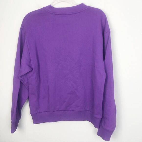 ASOS | NEW Love That For You Purple & Lime Crewneck Sweatshirt Women’s Size 2 - Picture 8 of 9
